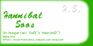 hannibal soos business card